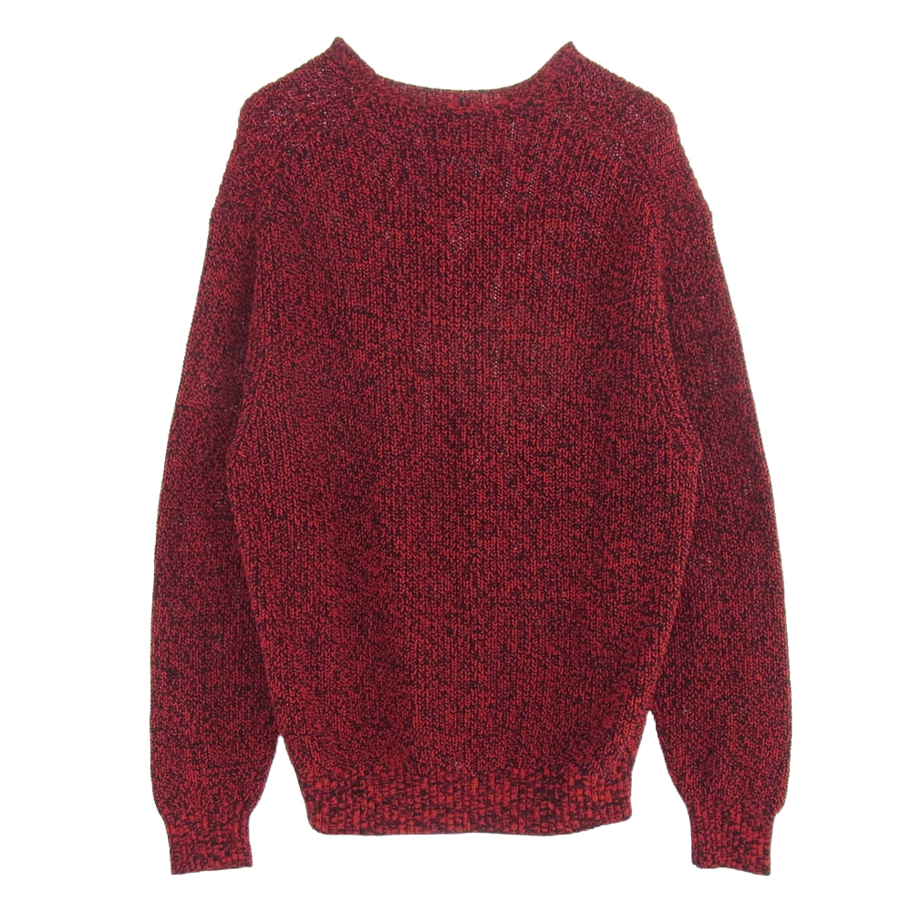 Supreme シュプリーム 21AW Melange Rib Knit Sweater メランジェ リブ ニット セーター レッド系 L【中古】