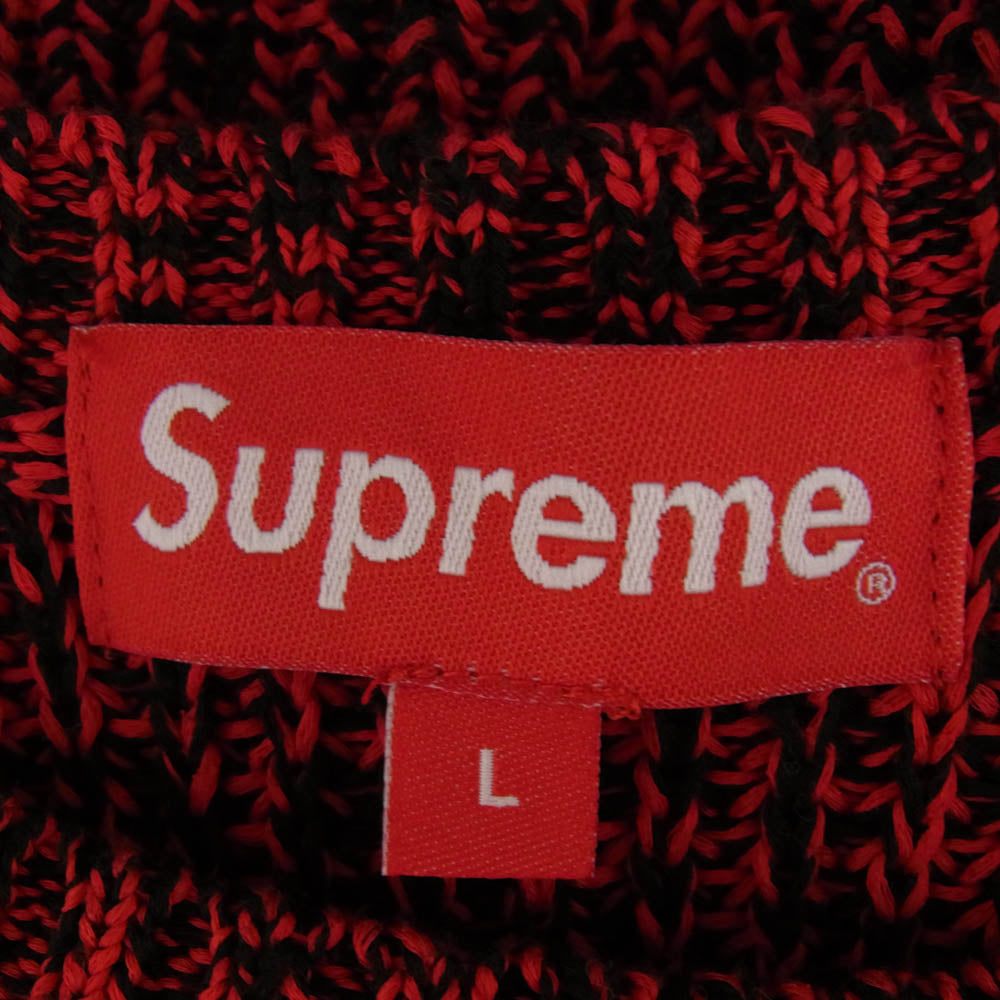 Supreme シュプリーム 21AW Melange Rib Knit Sweater メランジェ リブ ニット セーター レッド系 L【中古】