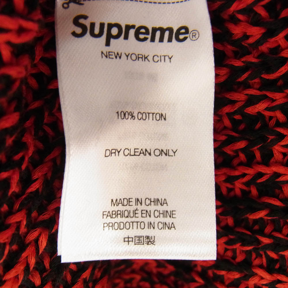 Supreme シュプリーム 21AW Melange Rib Knit Sweater メランジェ リブ ニット セーター レッド系 L【中古】