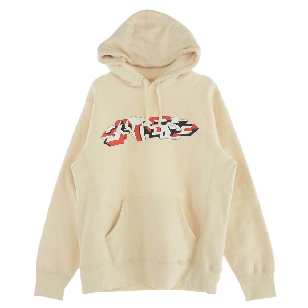 Supreme シュプリーム 19AW Delta Logo Hooded Sweatshirt デルタ ロゴ パーカー オフホワイト系 M【中古】