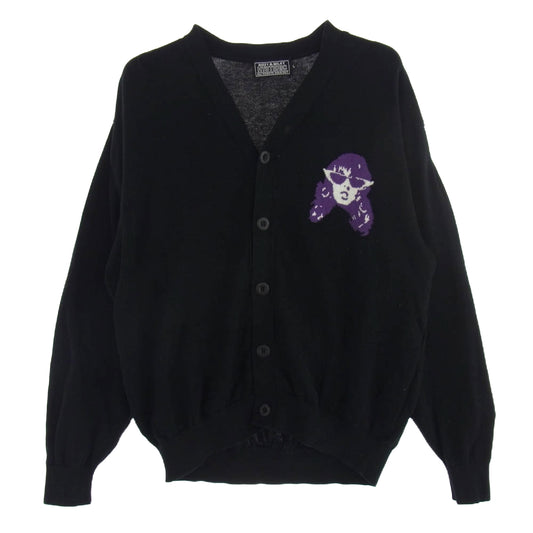 HYSTERIC GLAMOUR ヒステリックグラマー 02221ND02 ガールズバンド THE VOLTAGE 編込 カーディガン ブラック系 L【中古】