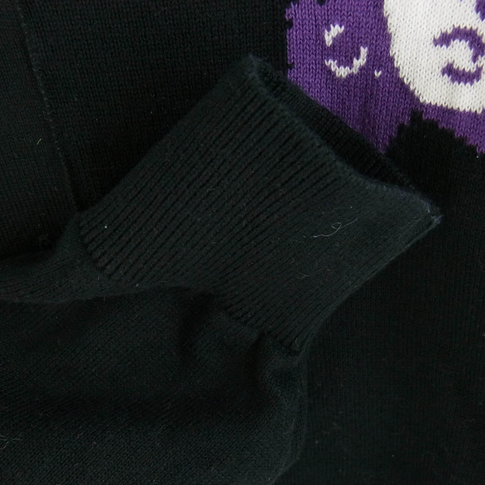 HYSTERIC GLAMOUR ヒステリックグラマー 02221ND02 ガールズバンド THE VOLTAGE 編込 カーディガン ブラック系 L【中古】