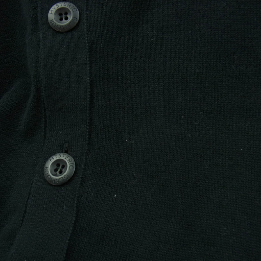 HYSTERIC GLAMOUR ヒステリックグラマー 02221ND02 ガールズバンド THE VOLTAGE 編込 カーディガン ブラック系 L【中古】