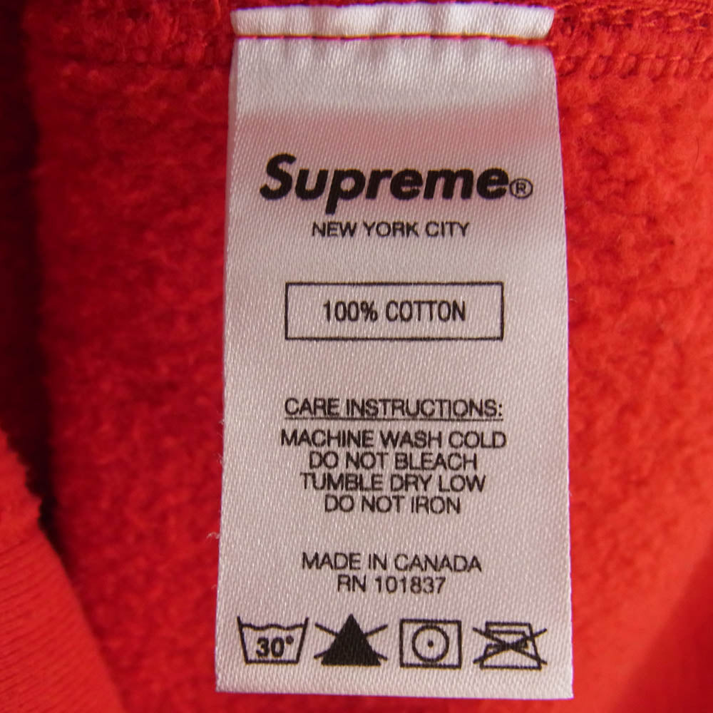 Supreme シュプリーム 19SS Apple Hooded Sweatshirt アップル ロゴ パーカー レッド系 L【中古】