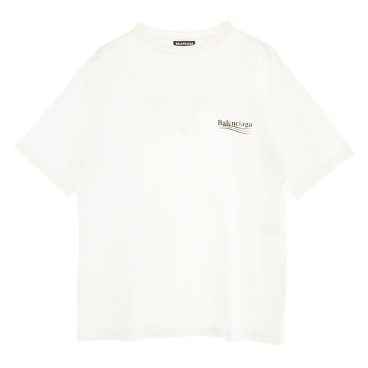 BALENCIAGA バレンシアガ 620969 TIV52 Political Campaign Large Fit Tee キャンペーンロゴ 半袖 Tシャツ ホワイト系 XXS【中古】