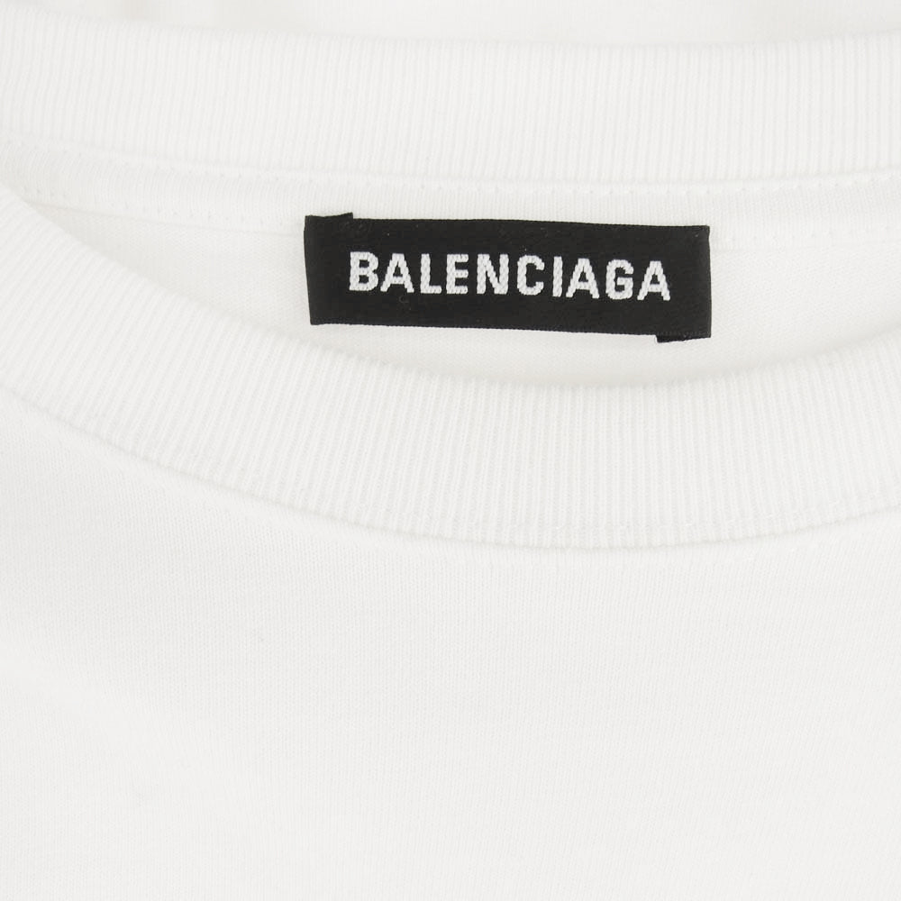 BALENCIAGA バレンシアガ 620969 TIV52 Political Campaign Large Fit Tee キャンペーンロゴ 半袖 Tシャツ ホワイト系 XXS【中古】