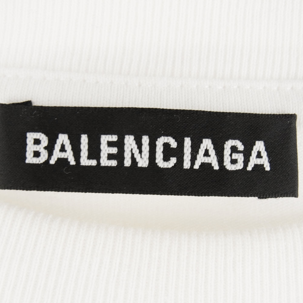 BALENCIAGA バレンシアガ 620969 TIV52 Political Campaign Large Fit Tee キャンペーンロゴ 半袖 Tシャツ ホワイト系 XXS【中古】
