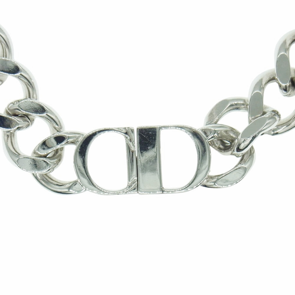 Dior ディオール CD Icon チェーンリンク ネックレス シルバー系【中古