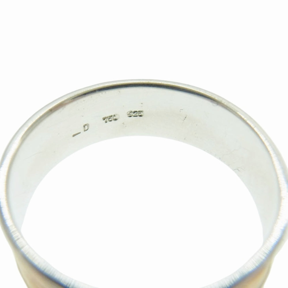 ダントミマツ SPOOL RING LONG K18 SILVER925 リング ゴールド シルバー 9号【中古】