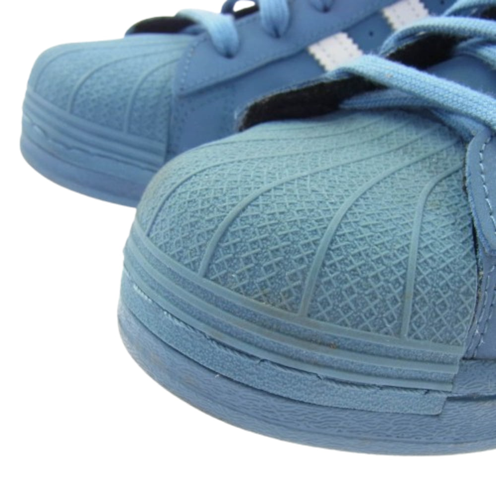 adidas アディダス H06346 フェイクバスターズ鑑定済 × Daiki Tsuneta ダイキツネタ 常田大輝 ×atmos アトモス Superstar スーパースター ローカットスニーカー ライトブルー系 28.5cm【中古】
