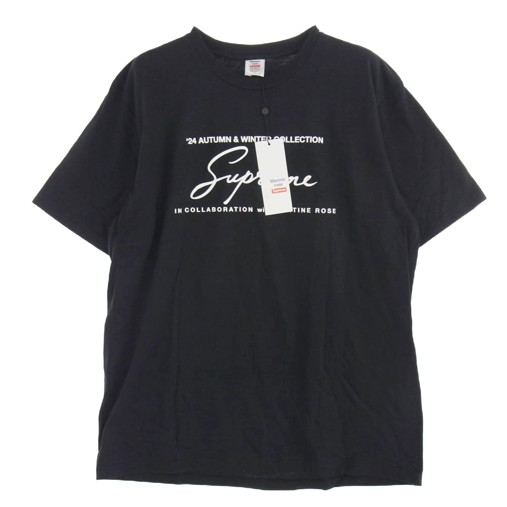 Supreme シュプリーム MARTINE ROSE TEE マーティン・ローズ ロゴプリント 半袖 Tシャツ ブラック系 L【美品】【中古】