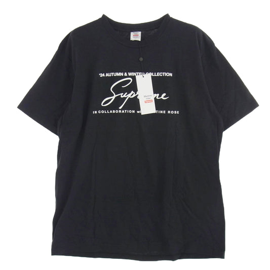 Supreme シュプリーム MARTINE ROSE TEE マーティン・ローズ ロゴプリント 半袖 Tシャツ ブラック系 L【美品】【中古】