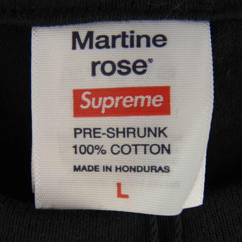 Supreme シュプリーム MARTINE ROSE TEE マーティン・ローズ ロゴプリント 半袖 Tシャツ ブラック系 L【美品】【中古】