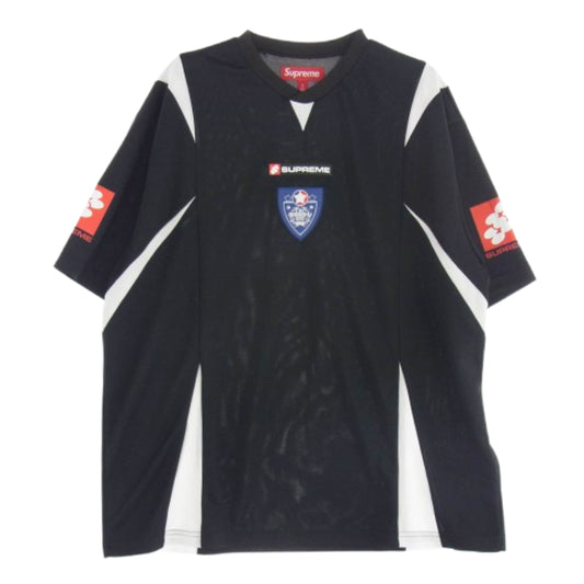 Supreme シュプリーム 24FW CREST SOCCER JERSEY クレスト サッカー ジャージ 半袖 Tシャツ ブラック系 M【美品】【中古】