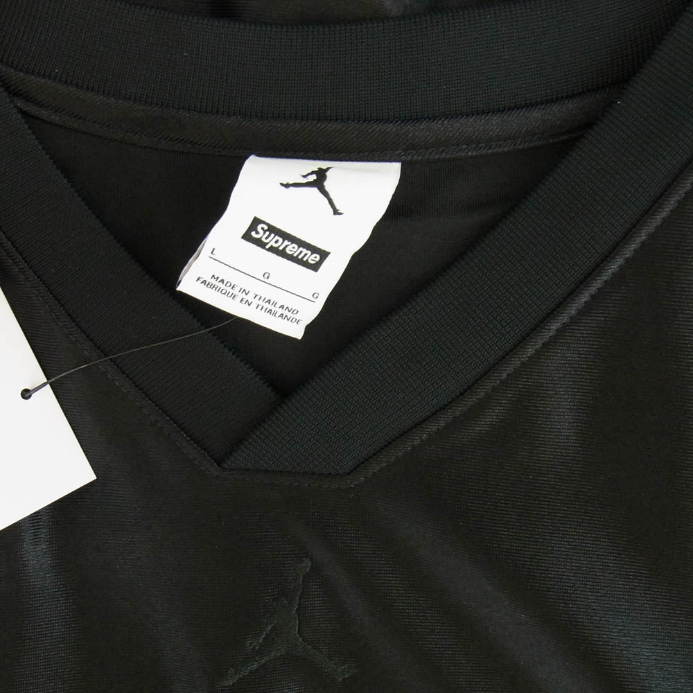 Supreme シュプリーム 24AW JORDAN WARM UP JERSEY ジョーダン ウォームアップ ジャージー 半袖 Tシャツ ブラック系 L【美品】【中古】
