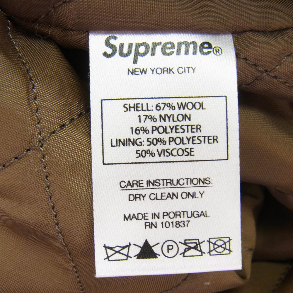 Supreme シュプリーム 20AW Script Logos Wool Overcoat スクリプトロゴ ウール オーバーオール ブラウン系 M【中古】