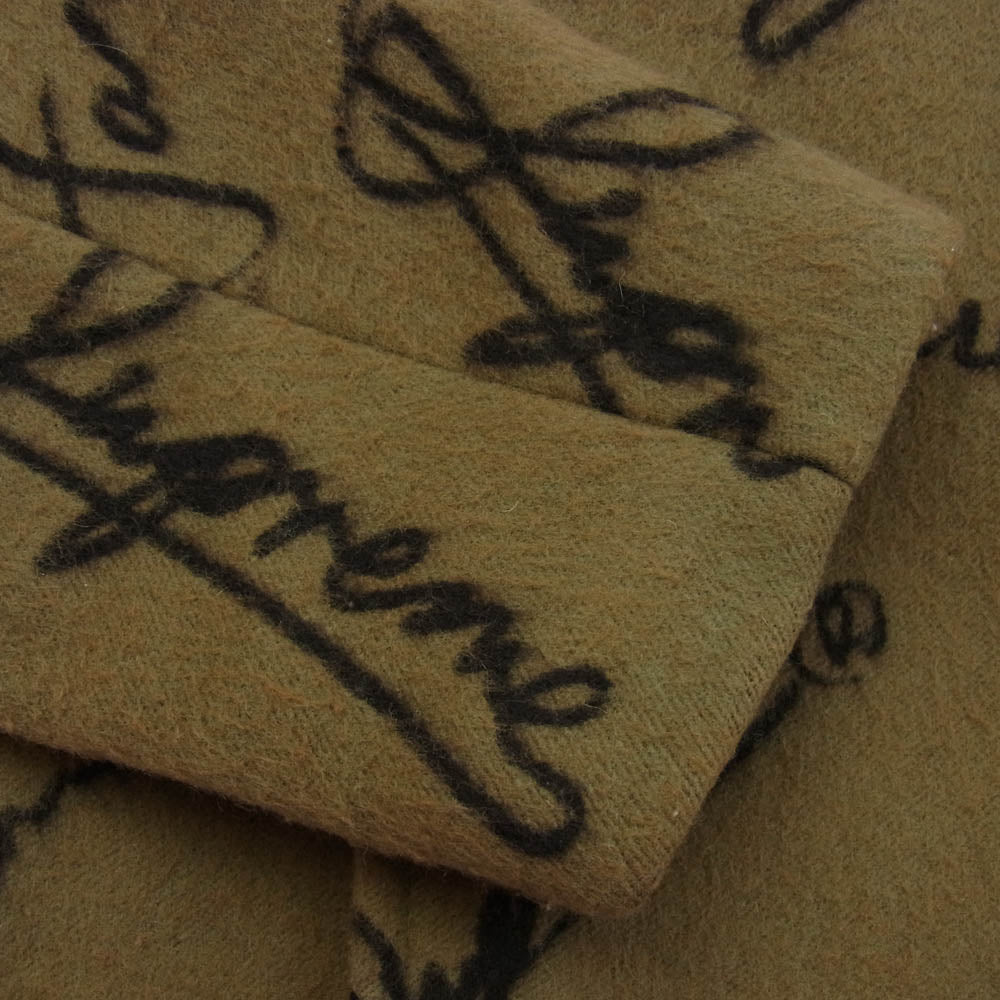 Supreme シュプリーム 20AW Script Logos Wool Overcoat スクリプトロゴ ウール オーバーオール ブラウン系 M【中古】