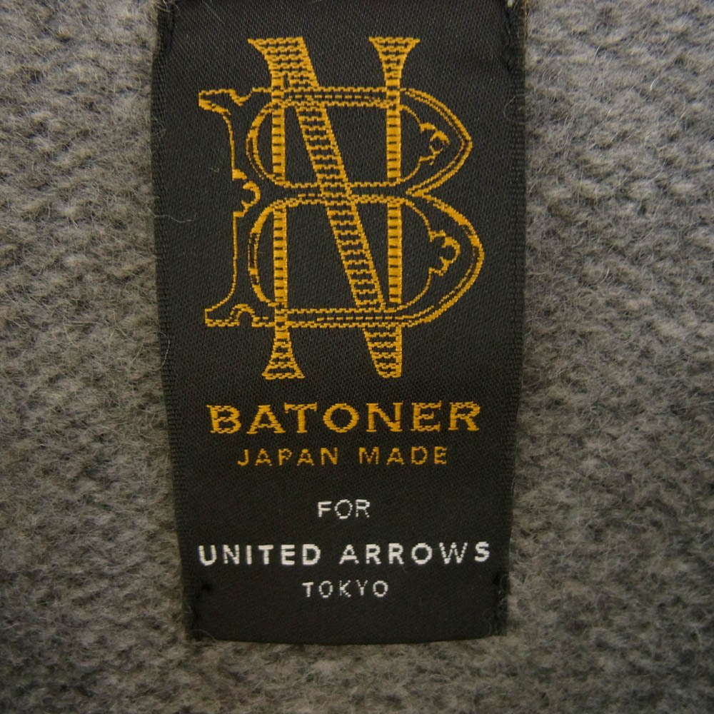 バトナー 23AW BN-23FM-085 UNITED ARROWS 別注 ジップ カーディガン グレー系 2【中古】