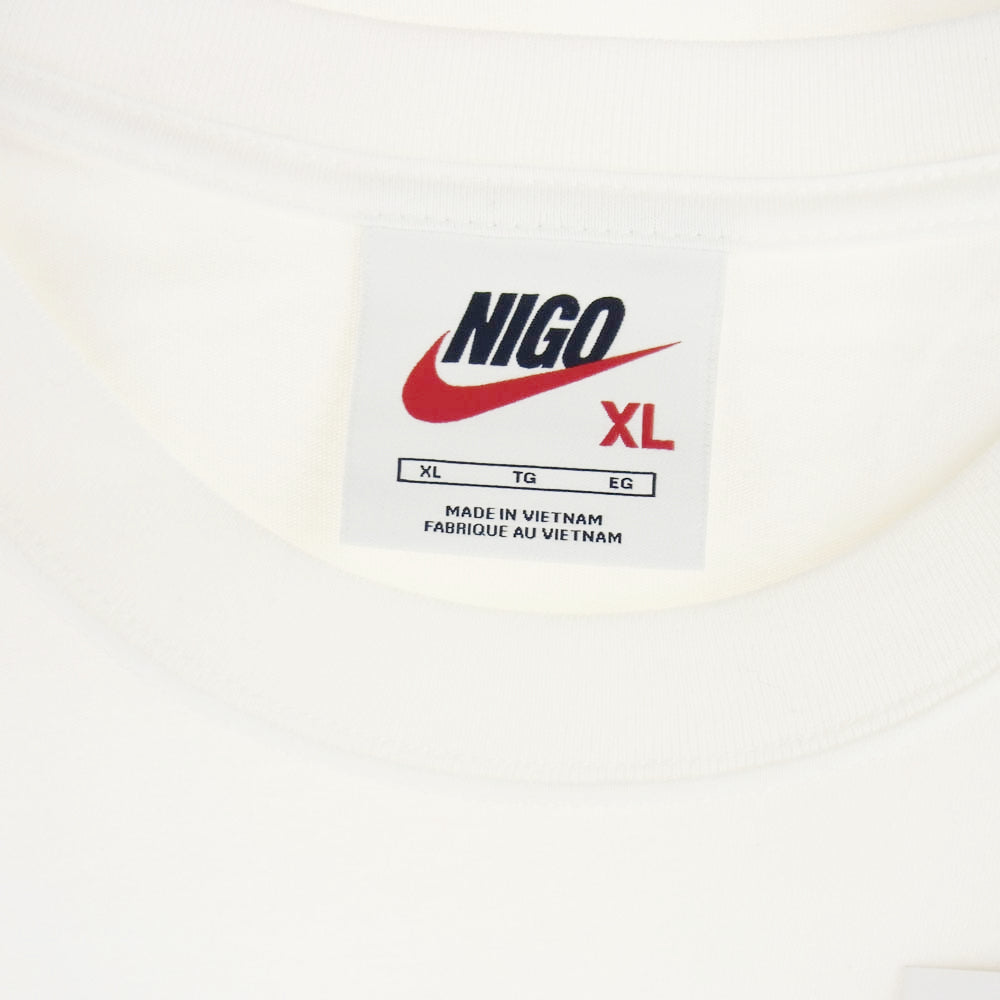 NIKE ナイキ FV5943-010 × NIGO ニゴー NRG SS Tee White フロントプリント Tシャツ 半袖カットソー ホワイト系 XL【極上美品】【中古】