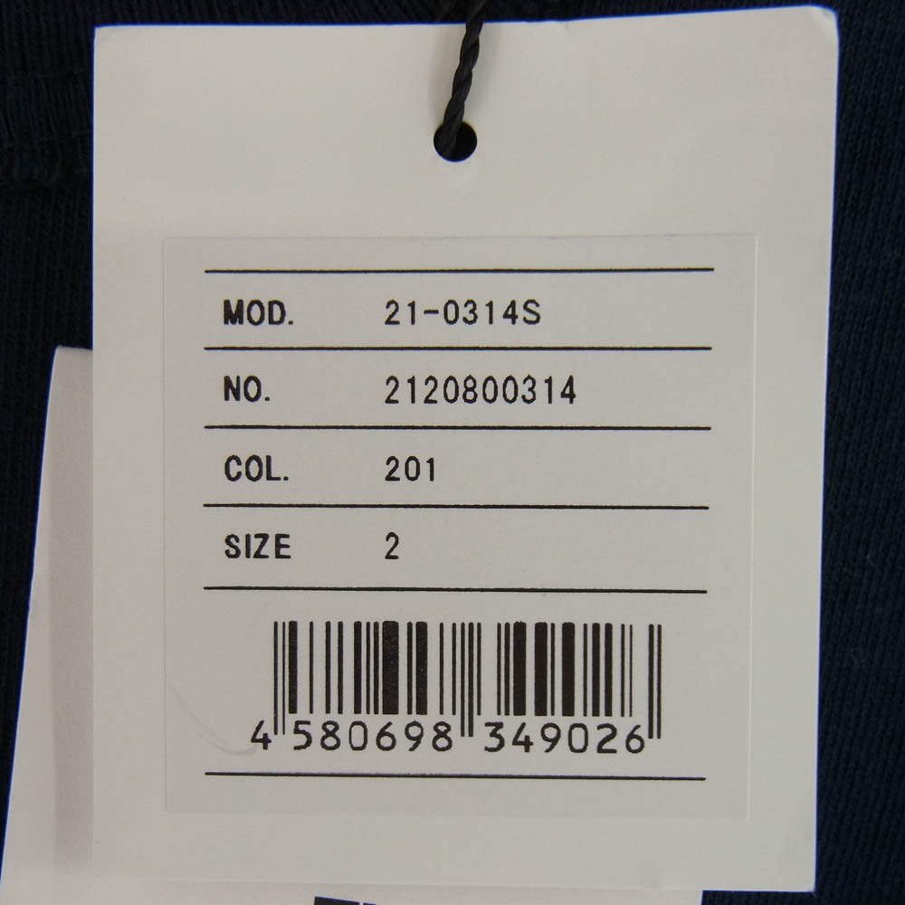 Sacai サカイ 21-0314S × Fragment Design フラグメントデザイン T-Shirt Navy フラグメント Tシャツ 半袖カットソー ネイビー系 2【極上美品】【中古】