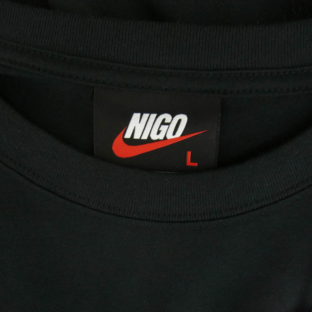 NIKE ナイキ FV5943-010 × NIGO ニゴー NRG SS Tee Black フロントプリント Tシャツ 半袖カットソー ブラック系 L【極上美品】【中古】