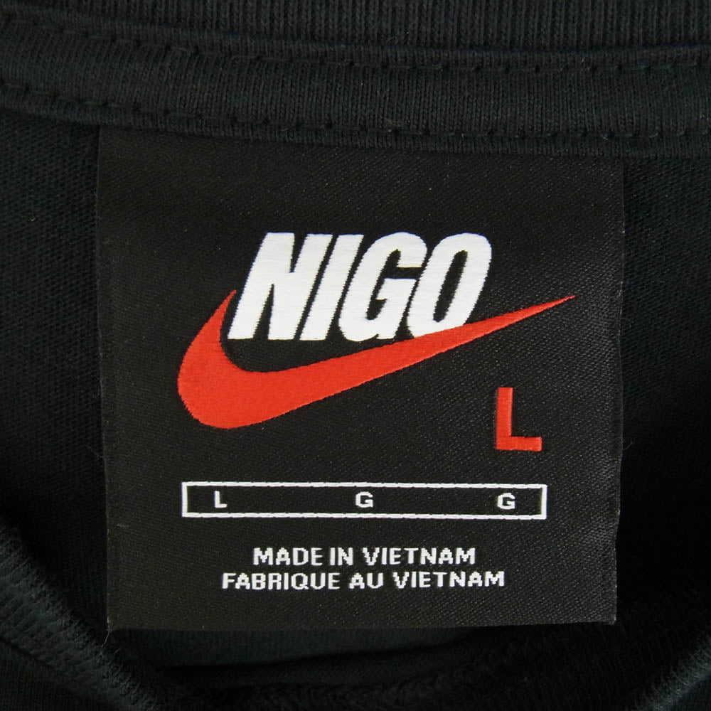 NIKE ナイキ FV5943-010 × NIGO ニゴー NRG SS Tee Black フロントプリント Tシャツ 半袖カットソー ブラック系 L【極上美品】【中古】