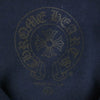 CHROME HEARTS クロムハーツ（原本無） バック ダガー アーム フローラルクロス プリント ロングスリーブTシャツ 長袖カットソー ネイビー系 XL【中古】