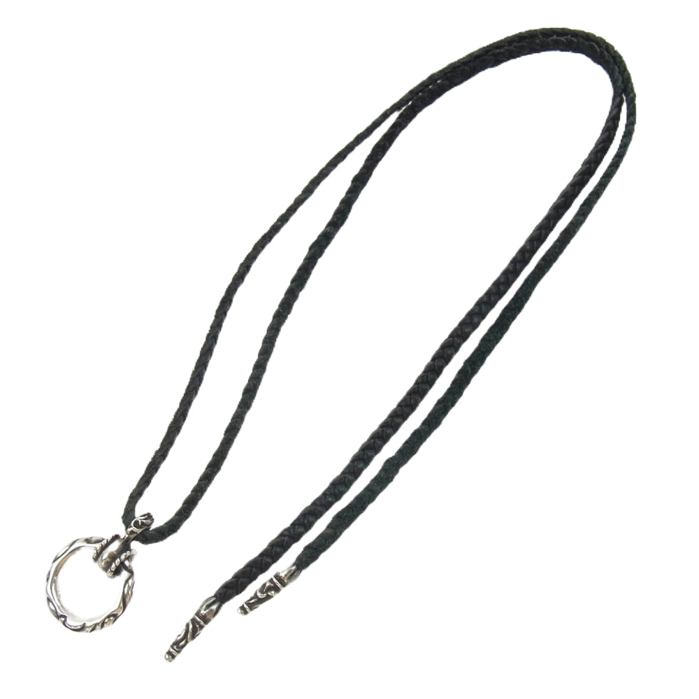 CHROME HEARTS クロムハーツ（原本有） EWLP SCRL アイウェア ループ スクロール バンド レザー ブレイド ネックレス シルバー系【中古】