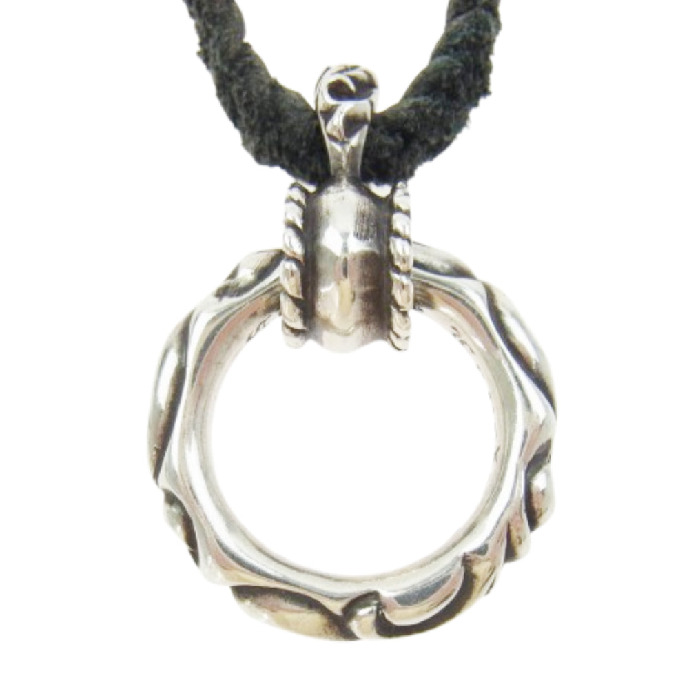 CHROME HEARTS クロムハーツ（原本有） EWLP SCRL アイウェア ループ スクロール バンド レザー ブレイド ネックレス シルバー系【中古】