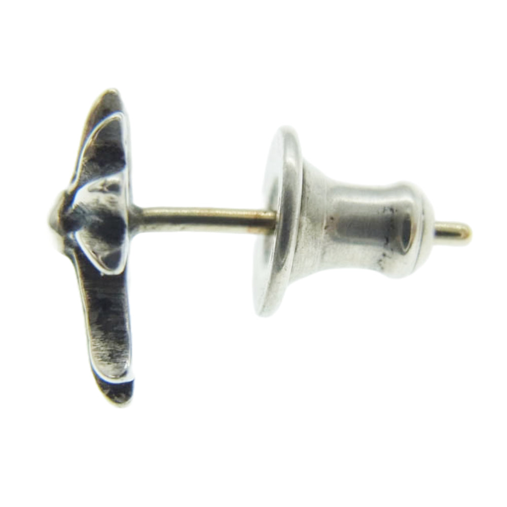 CHROME HEARTS クロムハーツ（原本無） No2 CH クロス スタッド ピアス シルバー系【中古】