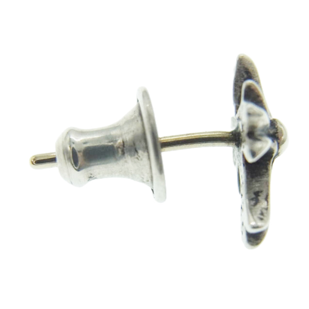 CHROME HEARTS クロムハーツ（原本無） No2 CH クロス スタッド ピアス シルバー系【中古】