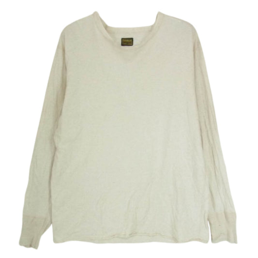 TENDERLOIN テンダーロイン T-HEMP リネン混 ロングスリーブカットソー 長袖 オフホワイト系 M【中古】