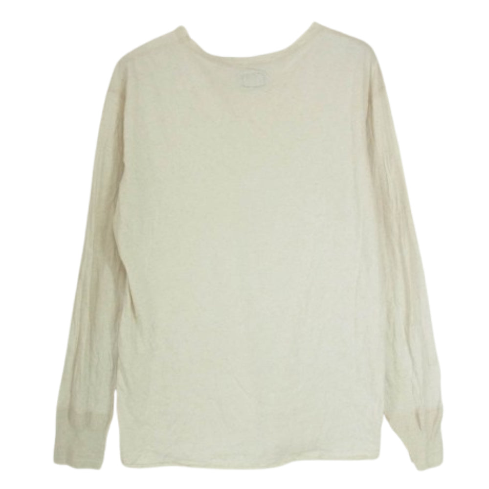 TENDERLOIN テンダーロイン T-HEMP リネン混 ロングスリーブカットソー 長袖 オフホワイト系 M【中古】