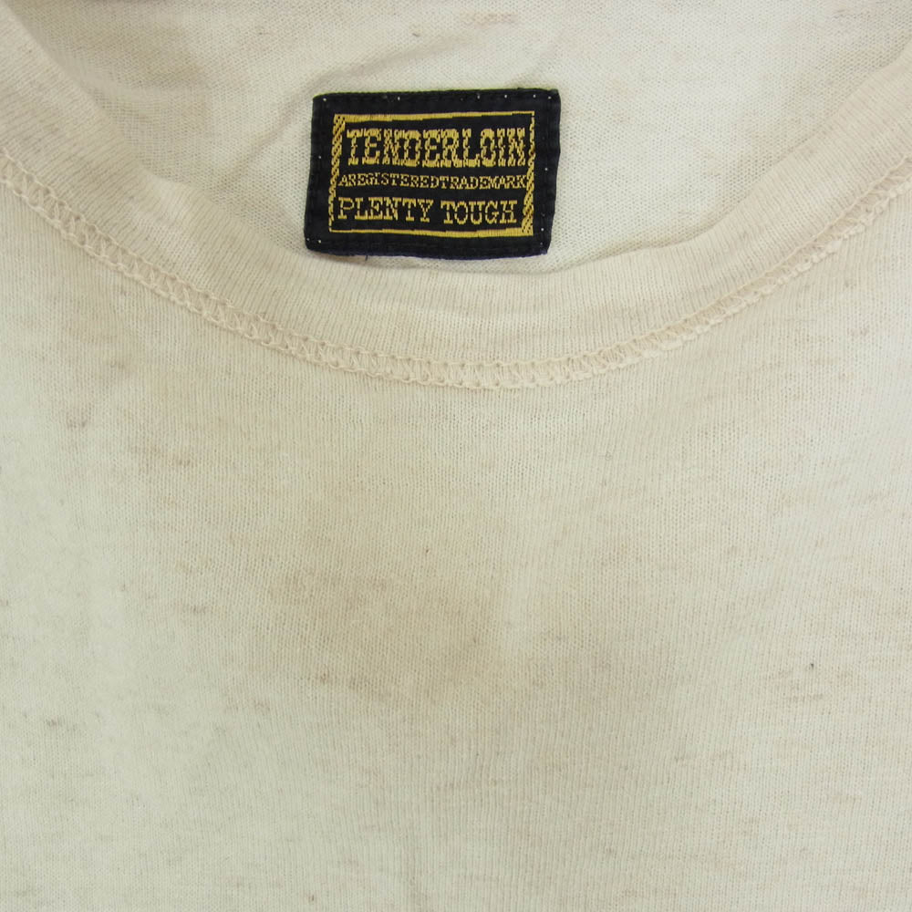 TENDERLOIN テンダーロイン T-HEMP リネン混 ロングスリーブカットソー 長袖 オフホワイト系 M【中古】