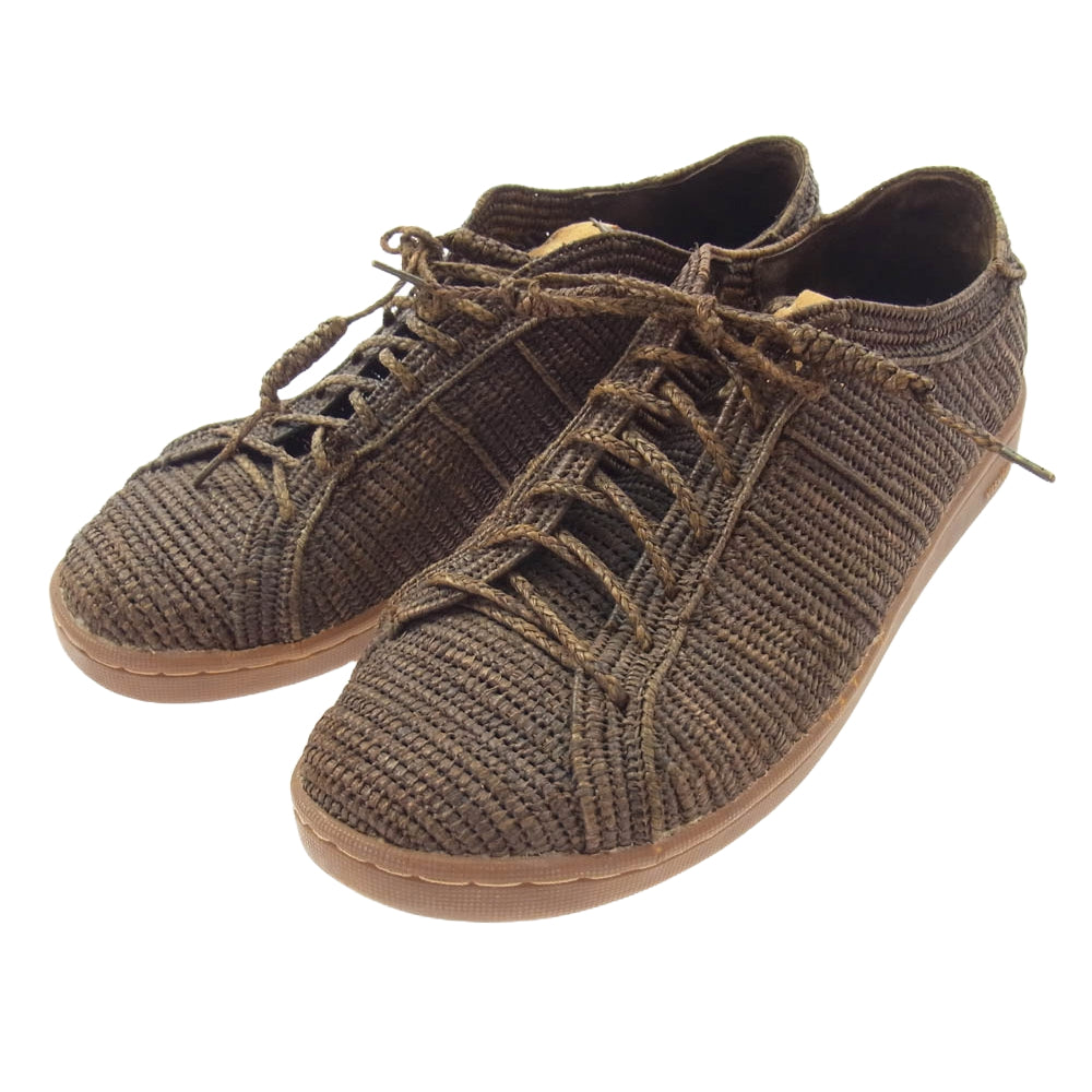 VISVIM ビズビム 16SS 0116102002007 FOLEY RAFFIA-FOLK ローカットスニーカー ブラウン系 US11【中古】