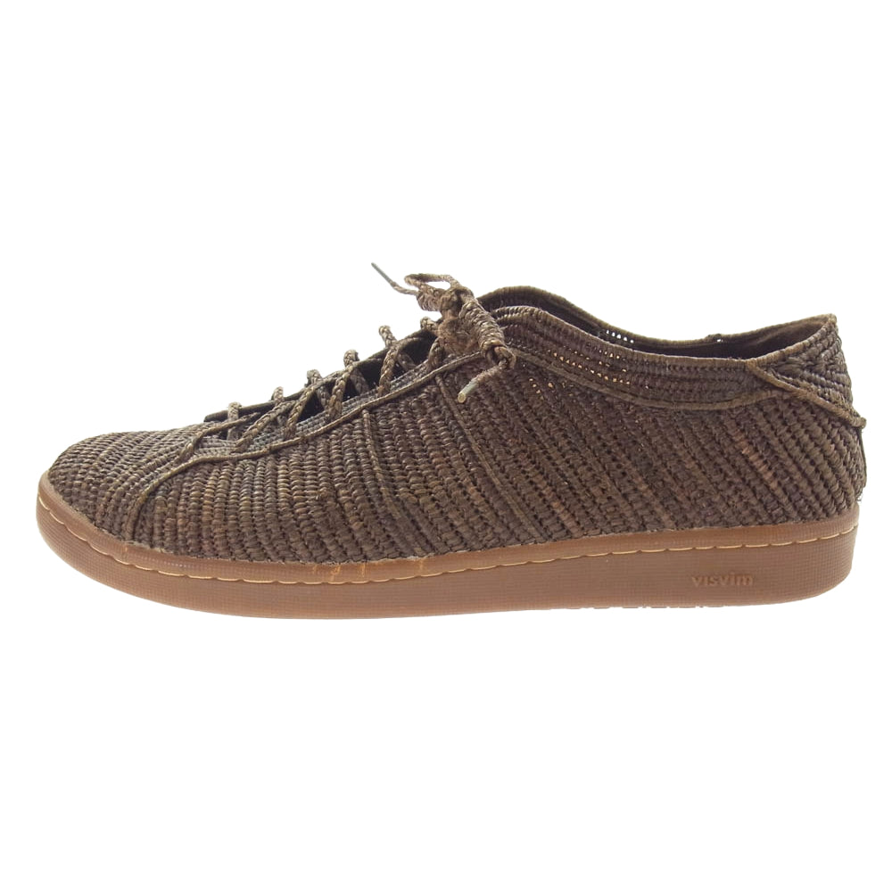 VISVIM ビズビム 16SS 0116102002007 FOLEY RAFFIA-FOLK ローカットスニーカー ブラウン系 US11【中古】