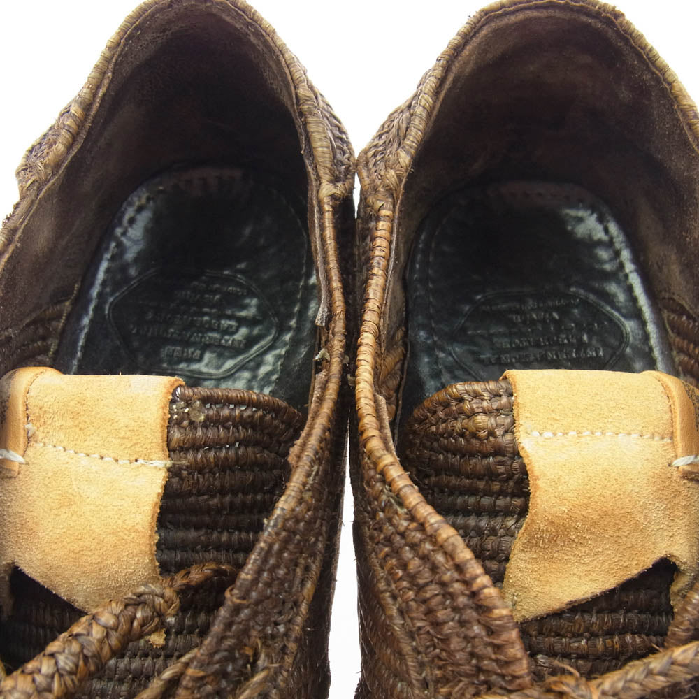 VISVIM ビズビム 16SS 0116102002007 FOLEY RAFFIA-FOLK ローカットスニーカー ブラウン系 US11【中古】