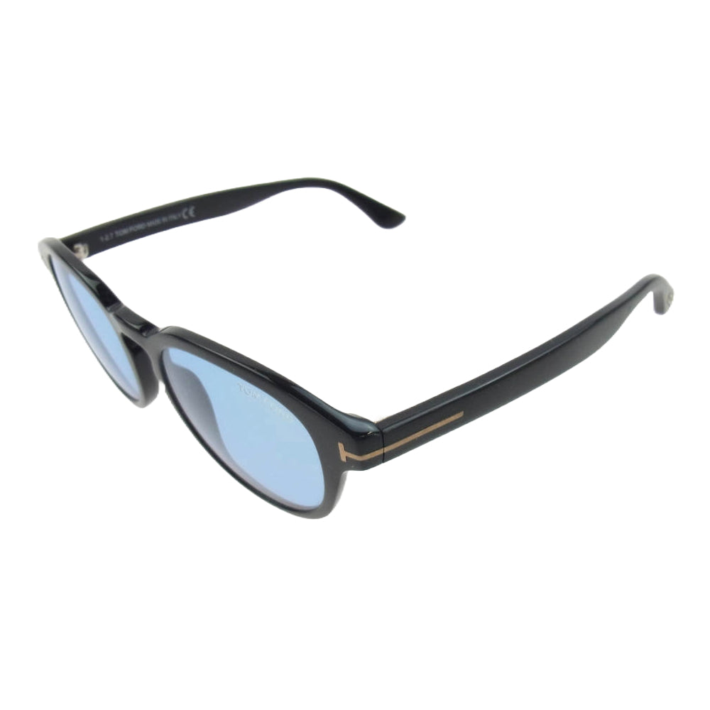 TOM FORD トムフォード TF521 01V Von Bulow カラーレンズ サングラス アイウェア ブラック系 レンズ：ブルー系 52□20 145【中古】