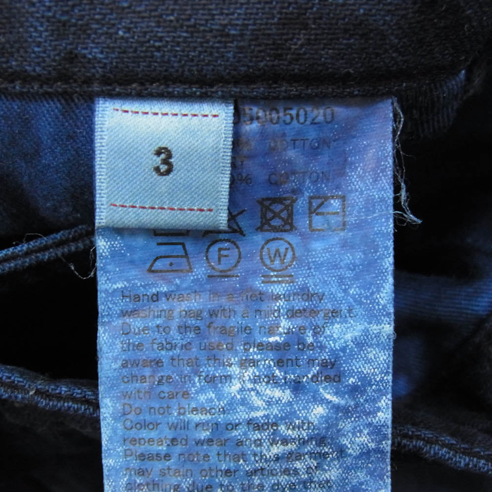 VISVIM ビズビム 21AW 0121205005020 CHINO PANTS HW UNWASHED ボタンフライ チノパンツ 後染め インディゴブルー系 3【中古】