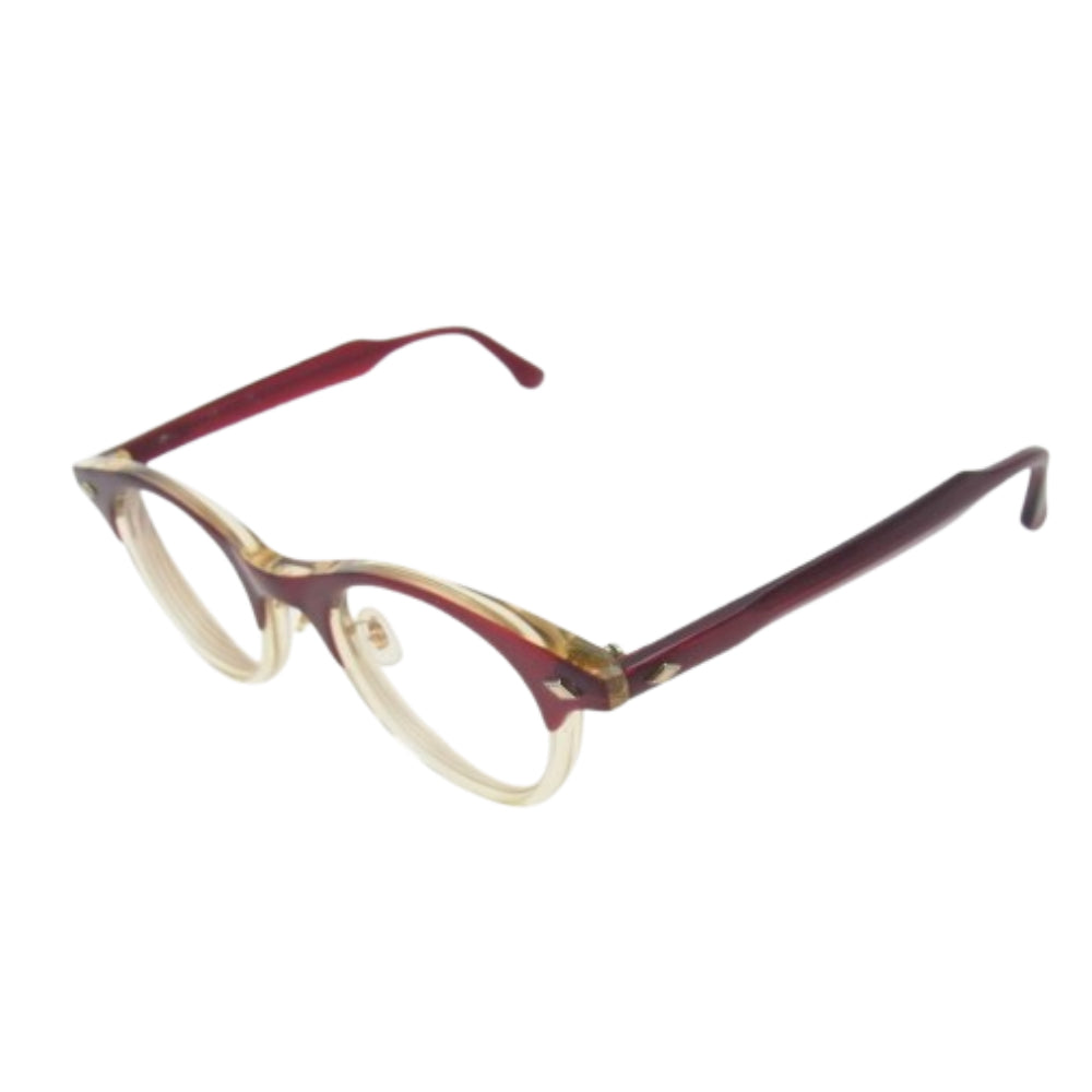 AT LAST アットラスト TIMEWORN CLOTHING タイムウォーンクロージング × 白山眼鏡店 BOSTON  ボストン メガネ 度入り フレーム【中古】
