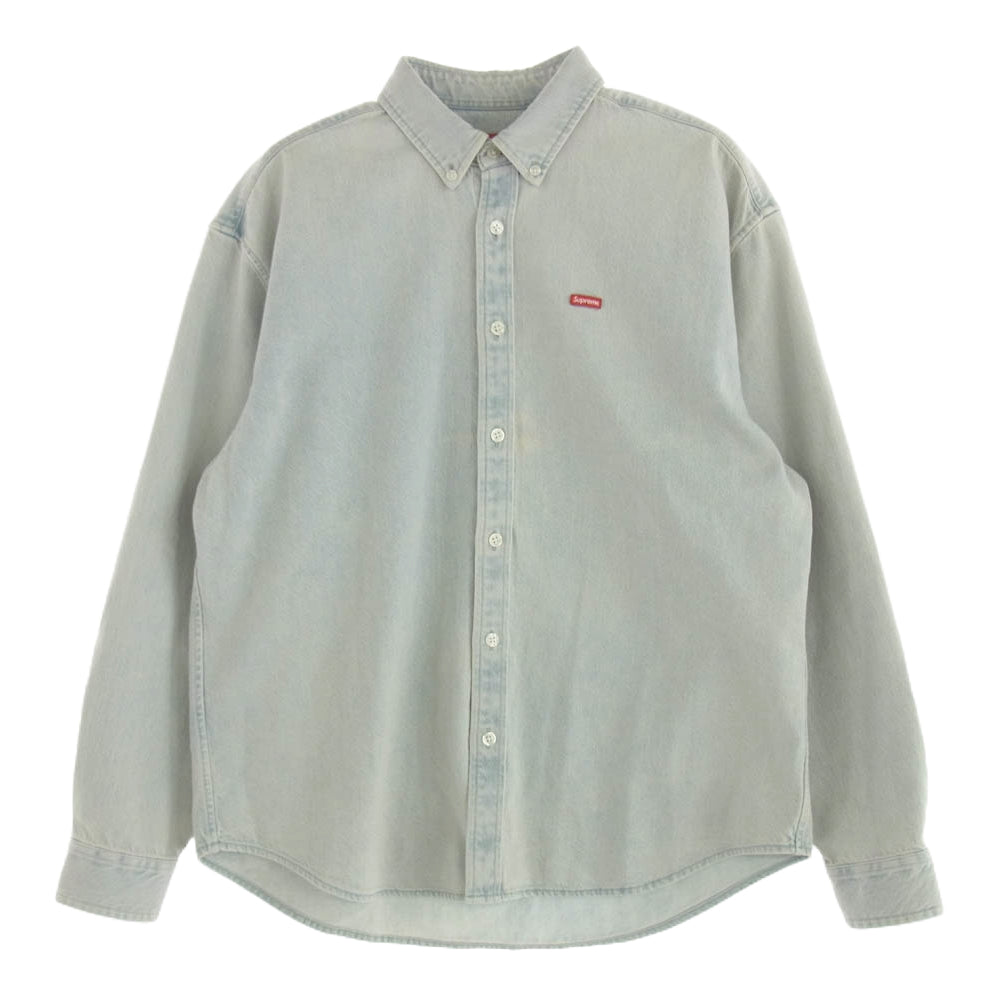 Supreme シュプリーム 23SS Small Box Shirt Denim スモール ボックス ロゴ デニム シャツ インディゴ ライトブルー系【中古】
