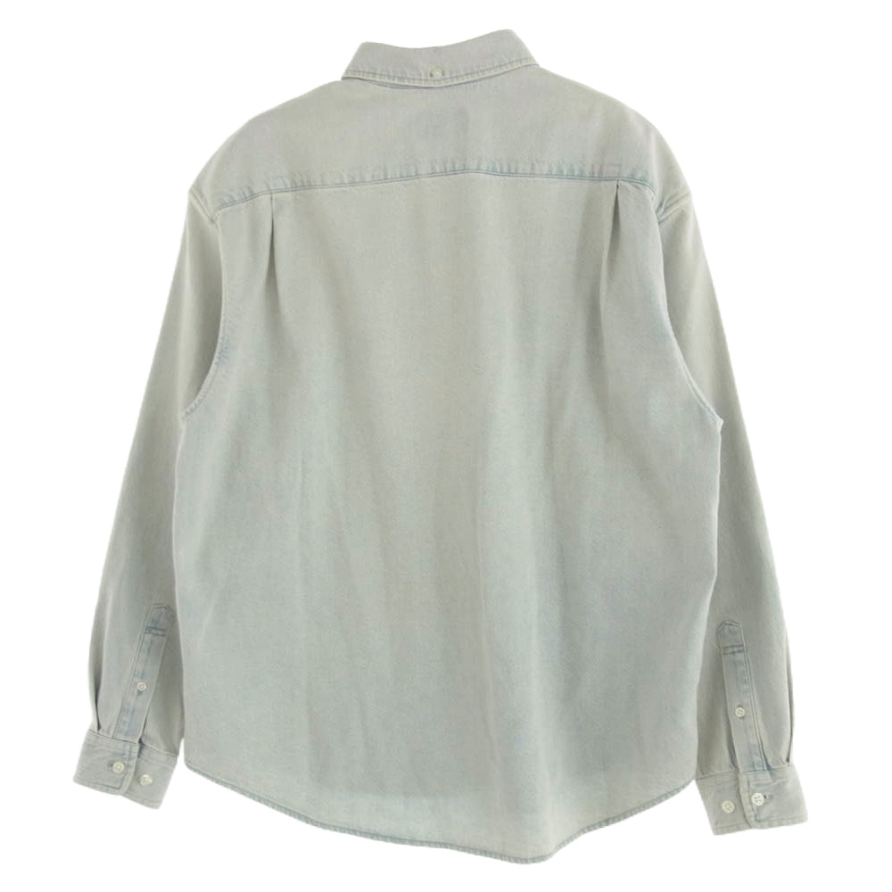 Supreme シュプリーム 23SS Small Box Shirt Denim スモール ボックス ロゴ デニム シャツ インディゴ ライトブルー系【中古】