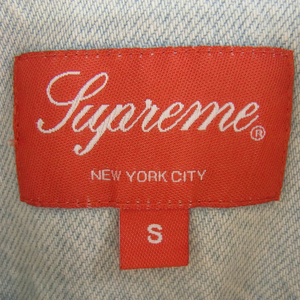 Supreme シュプリーム 23SS Small Box Shirt Denim スモール ボックス ロゴ デニム シャツ インディゴ ライトブルー系【中古】