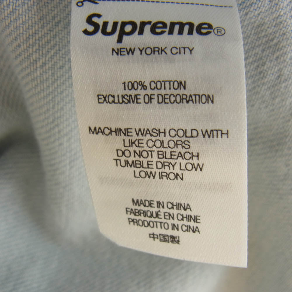 Supreme シュプリーム 23SS Small Box Shirt Denim スモール ボックス ロゴ デニム シャツ インディゴ ライトブルー系【中古】