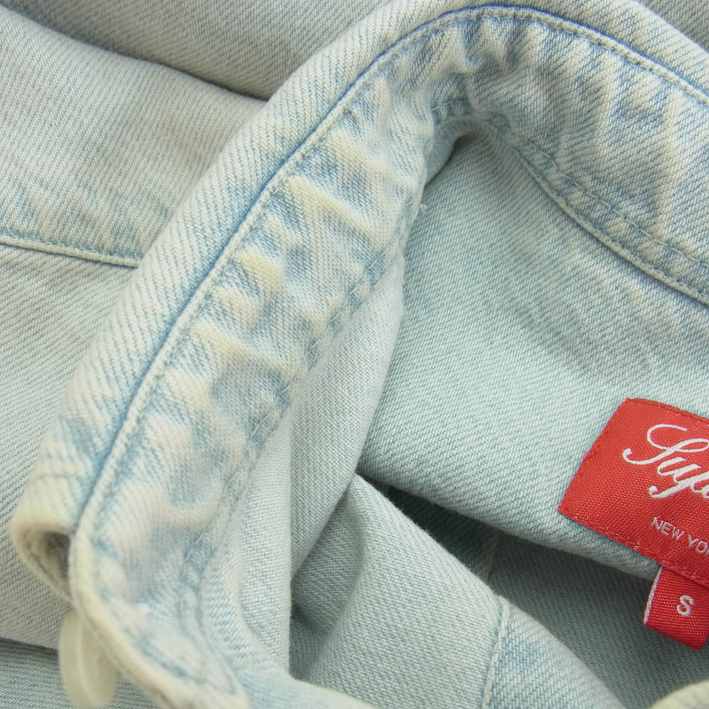 Supreme シュプリーム 23SS Small Box Shirt Denim スモール ボックス ロゴ デニム シャツ インディゴ ライトブルー系【中古】