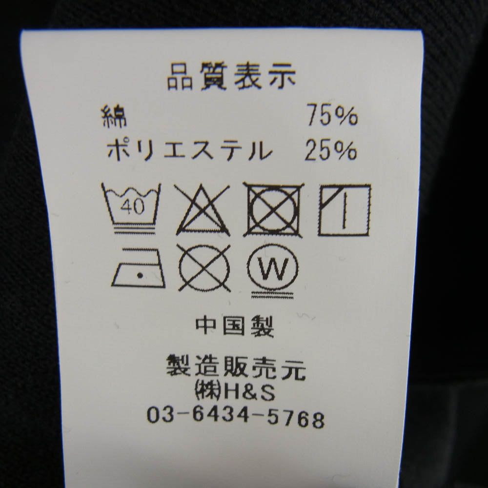 HideandSeek ハイドアンドシーク HC-010624 The H&S Sweat Shirt バックプリント スウェット ブラック系 L【新古品】【未使用】【中古】