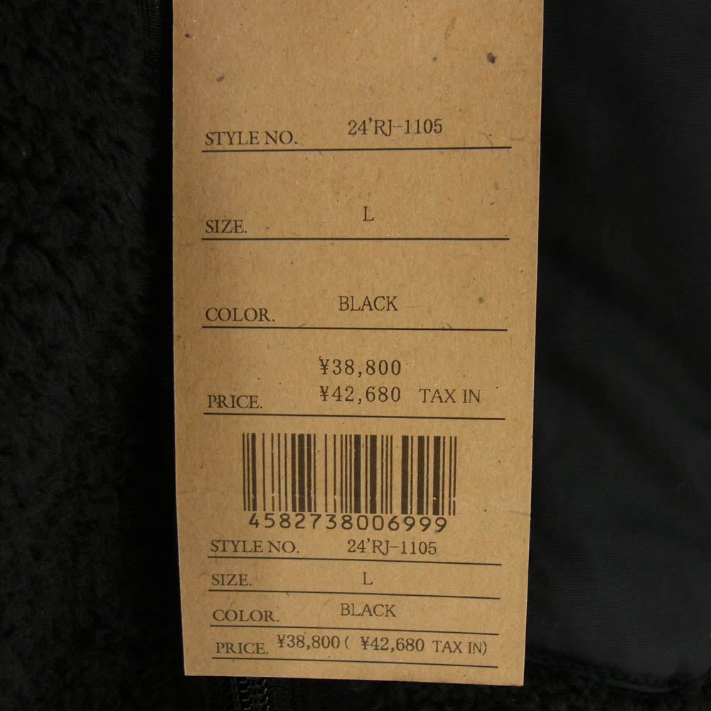 RATS ラッツ 24'RJ-1105 ZIP FLEECE BLACK ジップ フリースジャケット ブラック系 L【新古品】【未使用】【中古】
