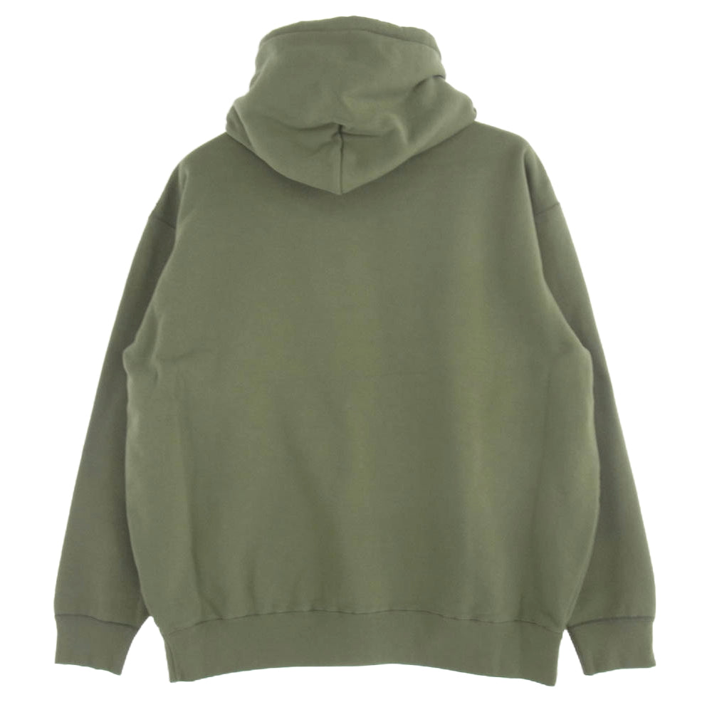 MASSES マシス 25SS 25SS_MSS_002 SWEAT HOODED METAL BLACK プロントプリント プルオーバーパーカー オリーブ L【新古品】【未使用】【中古】