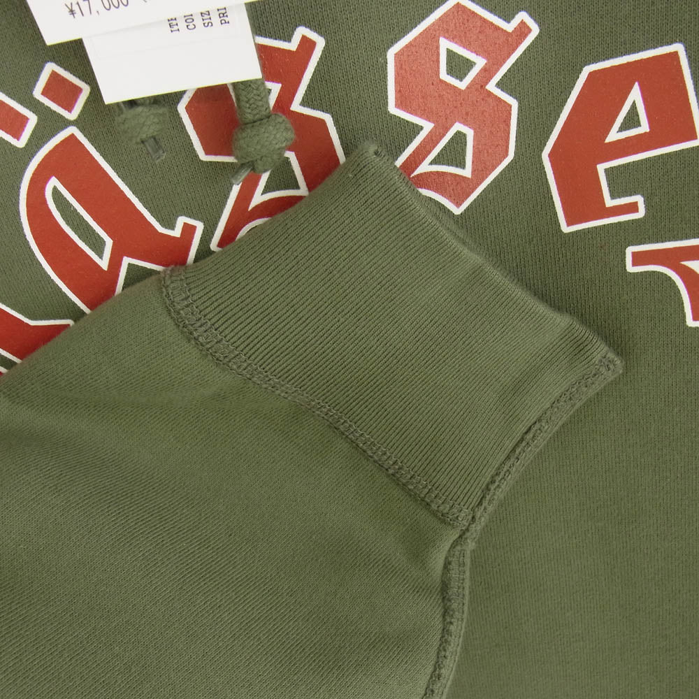 MASSES マシス 25SS 25SS_MSS_002 SWEAT HOODED METAL BLACK プロントプリント プルオーバーパーカー オリーブ L【新古品】【未使用】【中古】