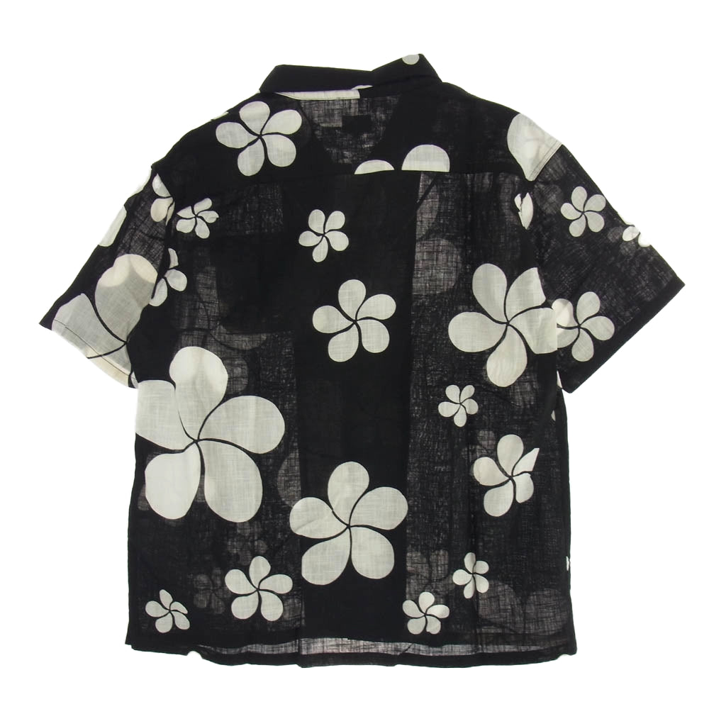 RATS ラッツ 24'RS-0508 FLOWER ALOHA S/S SHIRT フラワーデザイン アロハシャツ 半袖 ブラック系 L【新古品】【未使用】【中古】